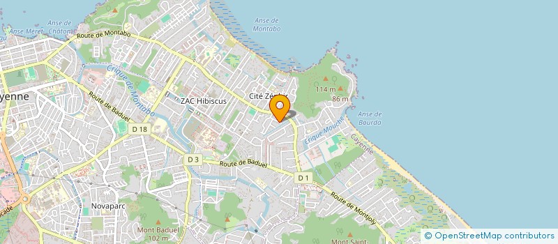 localisation de l'entreprise GUYANE PREVENTION INCENDIE  CAYENNE