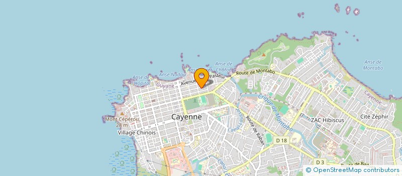 localisation de l'entreprise GUYANE RESSOURCES à CAYENNE