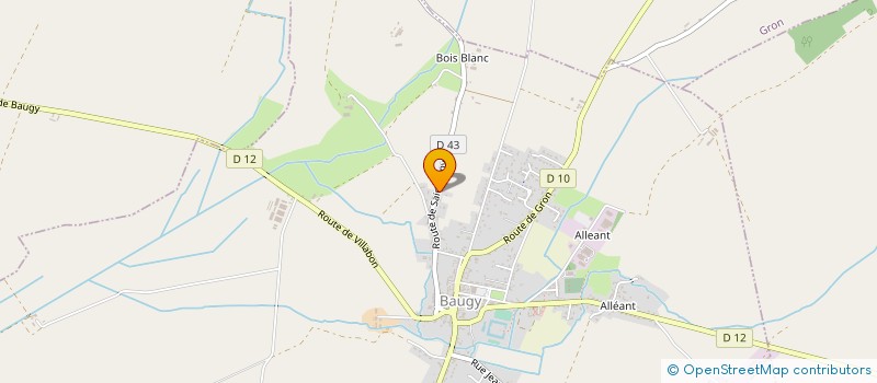 localisation de l'entreprise GUYARD-BOURREAU  BAUGY