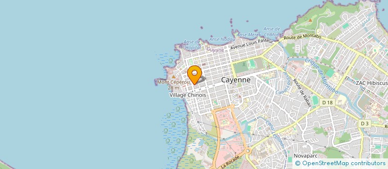 localisation de l'entreprise GUYATEX à CAYENNE