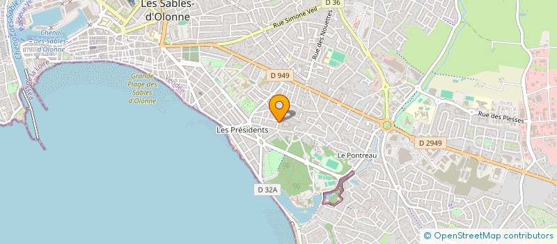 localisation de l'entreprise GUYCOR à LES SABLES D'OLONNE