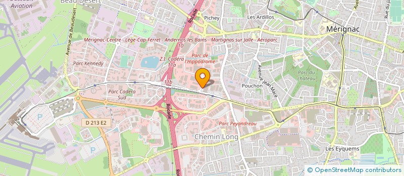 localisation de l'entreprise GUYENNE LITERIE à MERIGNAC