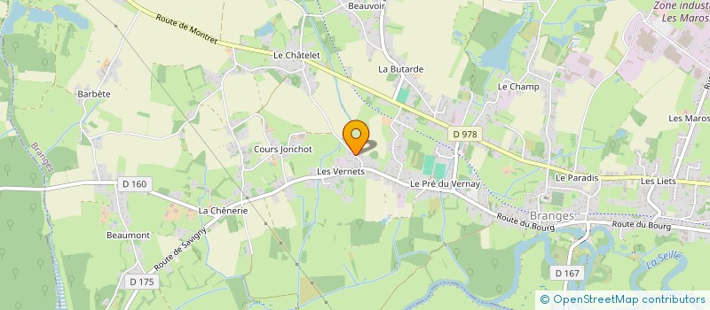 localisation de l'entreprise GUYLOYE à BRANGES