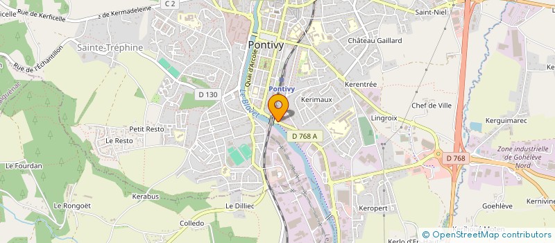 localisation de l'entreprise GUYNEMER  PONTIVY