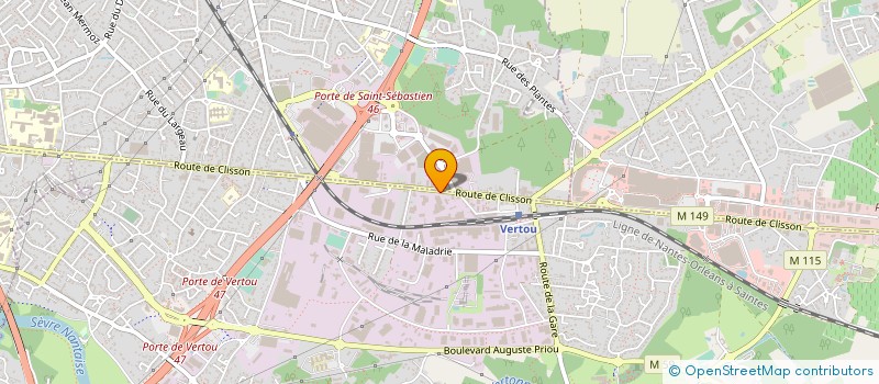 localisation de l'entreprise GUYOMARC'H ATLANTIQUE à VERTOU