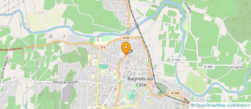 localisation de l'entreprise GUYON &CLAP à BAGNOLS-SUR-CEZE