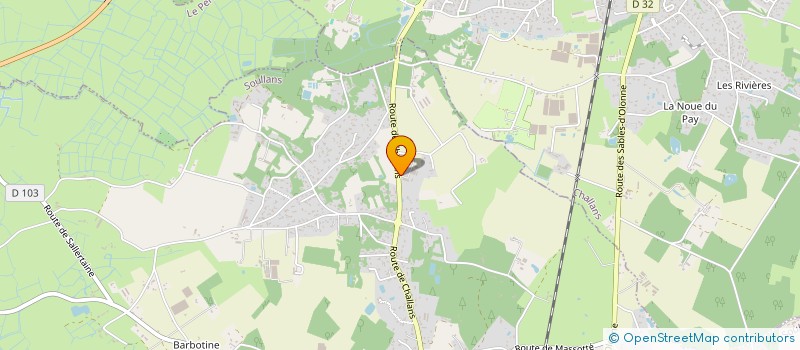 localisation de l'entreprise GUYON METALLERIE  SOULLANS