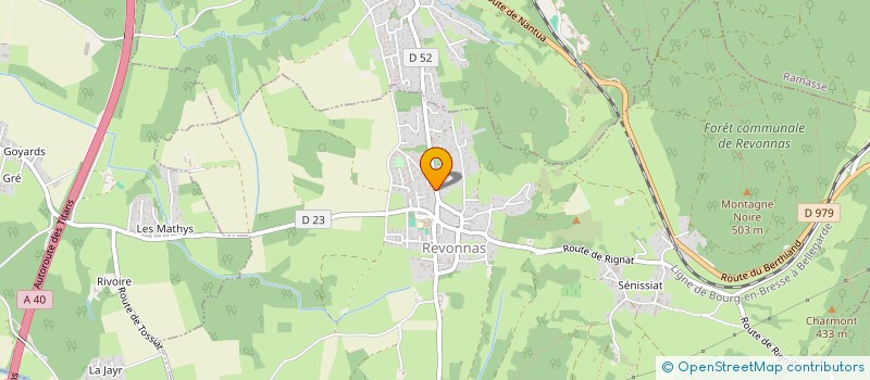 localisation de l'entreprise GUYON PRO  REVONNAS