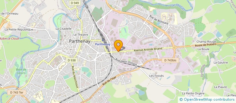 localisation de l'entreprise GUYONNAUD-AUDEBRAND  PARTHENAY