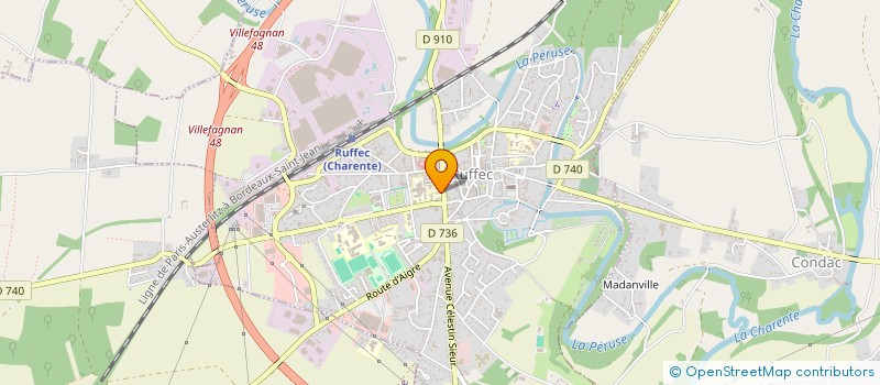 localisation de l'entreprise GUYONNET DUPERAT à RUFFEC