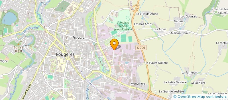 localisation de l'entreprise GUYOT ENVIRONNEMENT FOUGERES à BREST