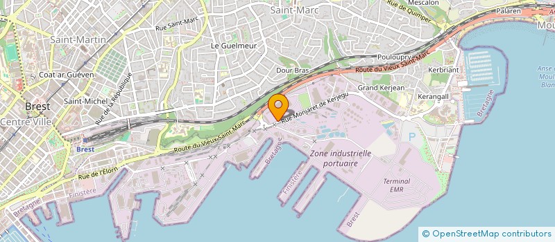 localisation de l'entreprise GUYOT ENVIRONNEMENT RENNES à BREST
