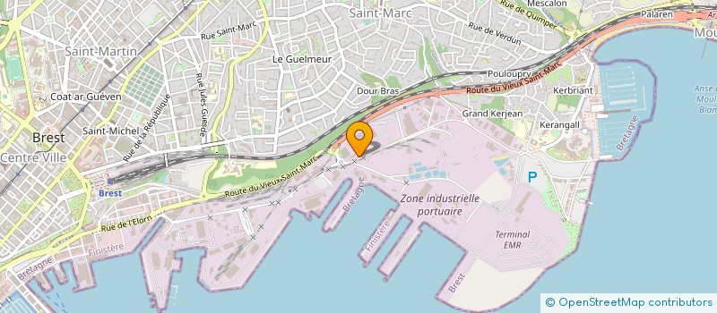 localisation de l'entreprise GUYOT ENVIRONNEMENT VANNES à BREST