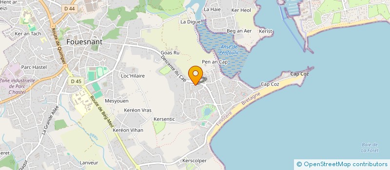 localisation de l'entreprise GUYOT ETANCHEITE  FOUESNANT