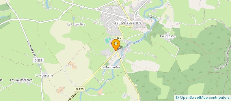 localisation de l'entreprise GUYOT GAVARD GOSSE  SAINTE-SUZANNE-ET-CHAMMES