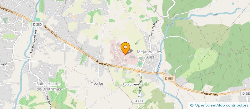 localisation de l'entreprise GUYOT MACONNERIE à MEJANNES-LES-ALES