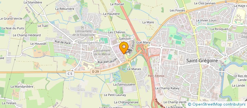 localisation de l'entreprise GUYOT RAMARE à MONTGERMONT