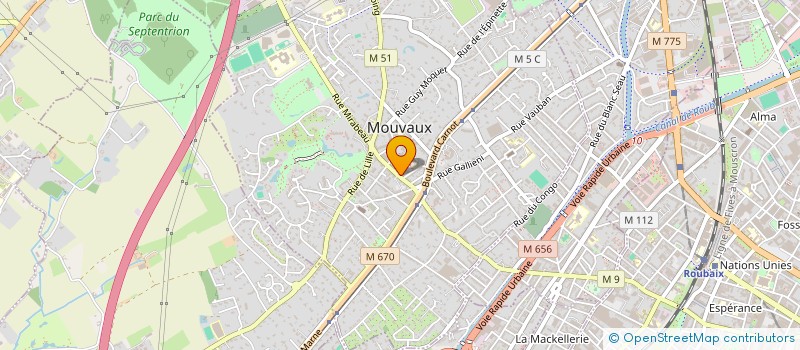 localisation de l'entreprise GUYVEN  MOUVAUX