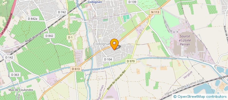 localisation de l'entreprise GV  CODOGNAN