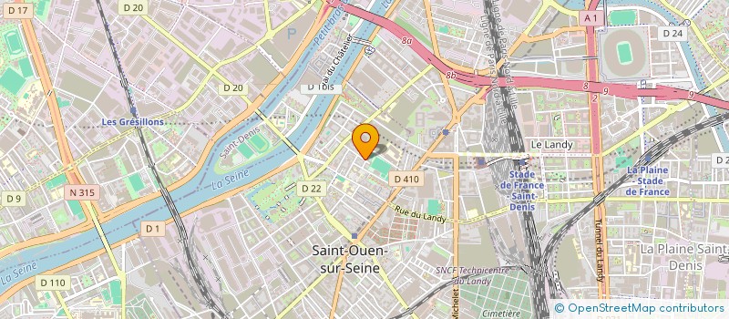 localisation de l'entreprise GV BAT à SAINT-OUEN-SUR-SEINE