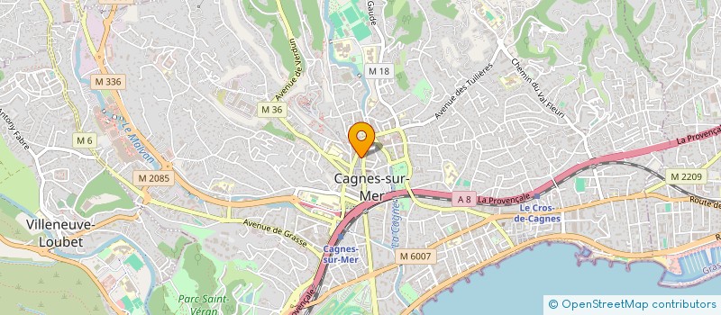 localisation de l'entreprise GV CAGNES CENTRE à CAGNES-SUR-MER