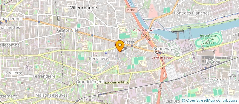 localisation de l'entreprise GV CHANTEL  VILLEURBANNE