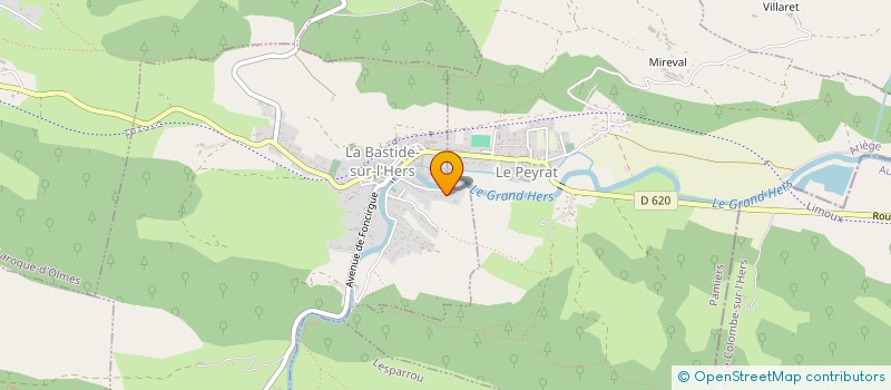 localisation de l'entreprise GV COLORS à LA BASTIDE-SUR-L'HERS