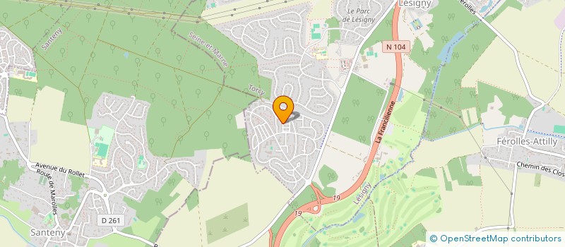 localisation de l'entreprise GV CONSTRUCTION  LESIGNY