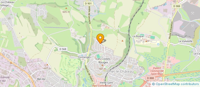 localisation de l'entreprise GV COURTAGE TRAVAUX 12  ONET-LE-CHATEAU