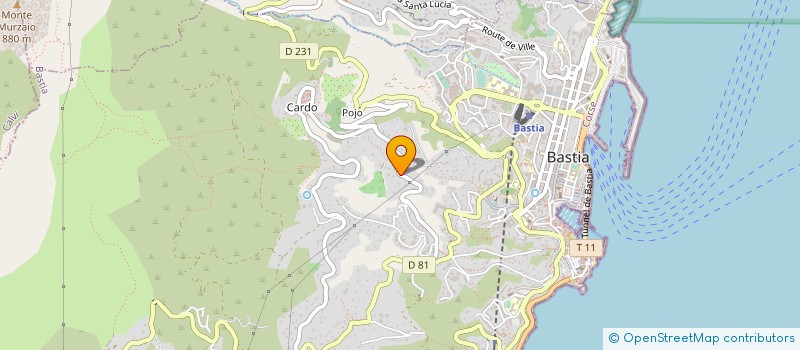 localisation de l'entreprise GV DES NACRES à BASTIA