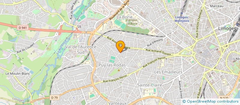 localisation de l'entreprise GV EMPLOI 87 à LIMOGES