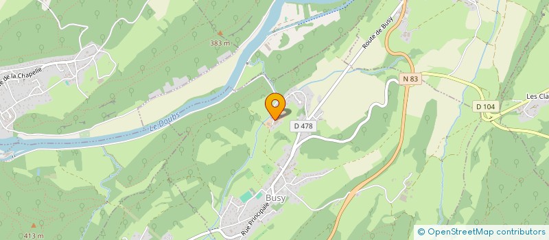 localisation de l'entreprise GV IMMO  BUSY