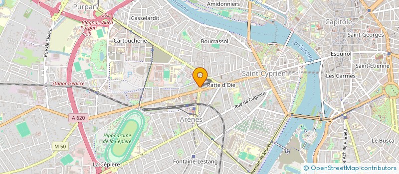 localisation de l'entreprise GV IMMO à TOULOUSE