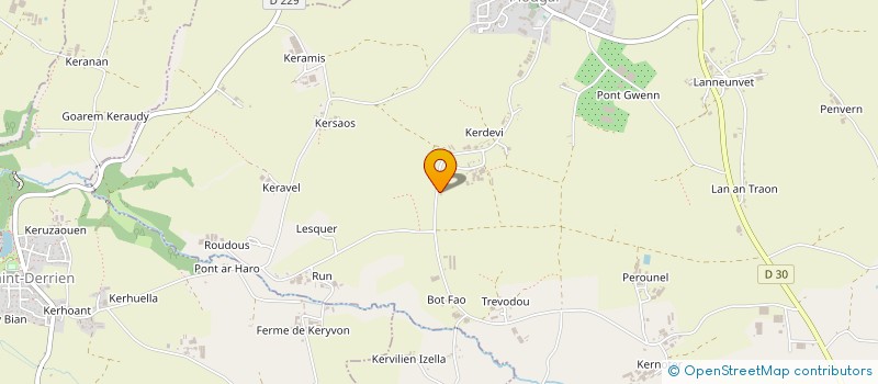 localisation de l'entreprise GV IMMO  PLOUGAR