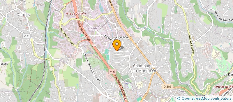 localisation de l'entreprise GV IMMOBILIER  CHAMPAGNE-AU-MONT-D'OR