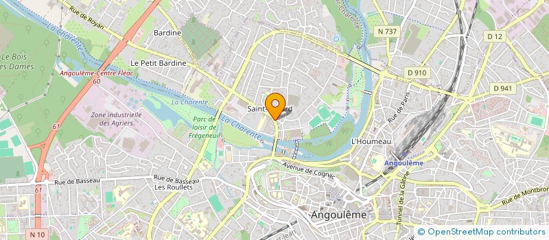 localisation de l'entreprise GV INVEST à ANGOULEME