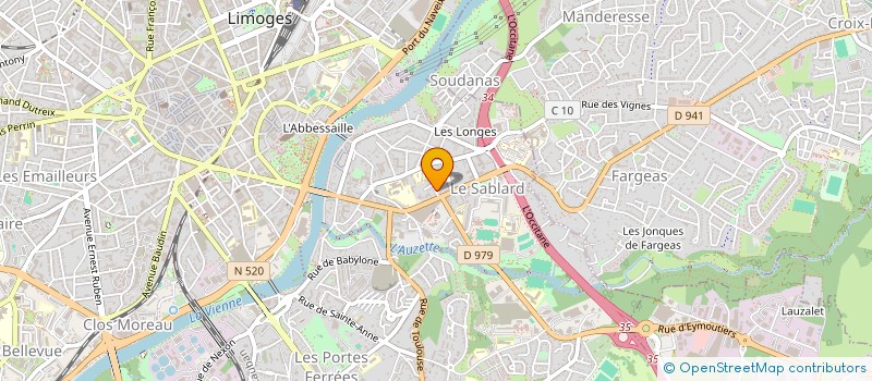 localisation de l'entreprise GV PRAGUE  LIMOGES