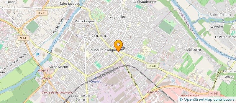 localisation de l'entreprise GV PREMIUM BRANDS à COGNAC