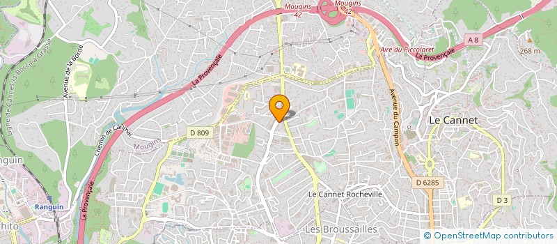 localisation de l'entreprise GV SAS à LE CANNET
