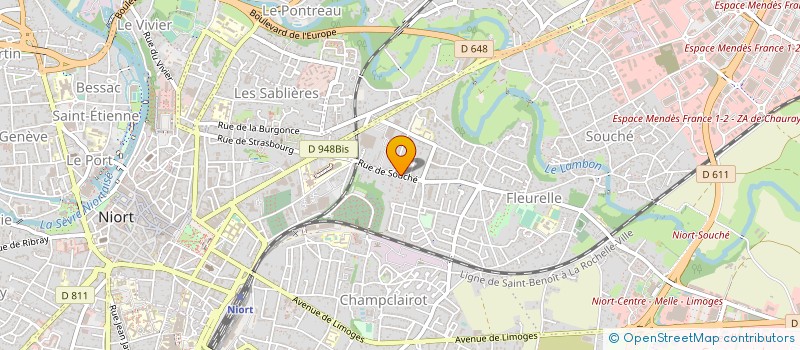 localisation de l'entreprise GV SERVICES 79  NIORT