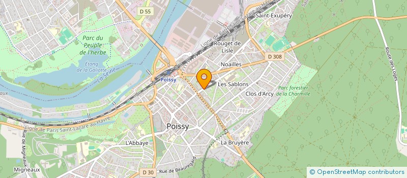 localisation de l'entreprise GVA  POISSY