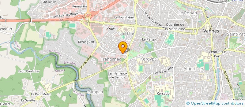 localisation de l'entreprise GVA D ELVEN à VANNES