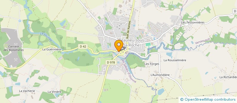 localisation de l'entreprise GVEL 85  BEAULIEU-SOUS-LA-ROCHE