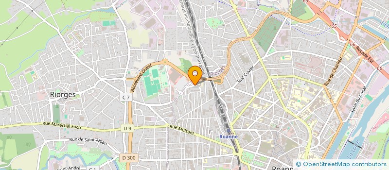 localisation de l'entreprise GVGM  ROANNE