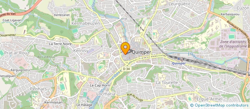 localisation de l'entreprise GVK à QUIMPER