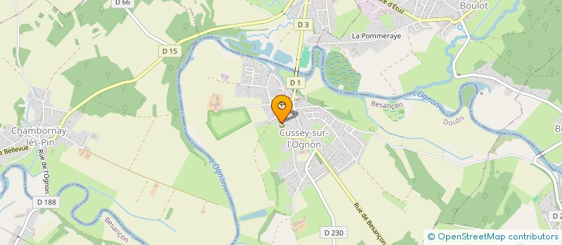 localisation de l'entreprise GVKS RESTAURATION  CUSSEY-SUR-L'OGNON