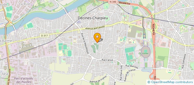 localisation de l'entreprise GVMCV  DECINES-CHARPIEU