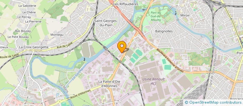 localisation de l'entreprise GVO LE MANS  LE MANS