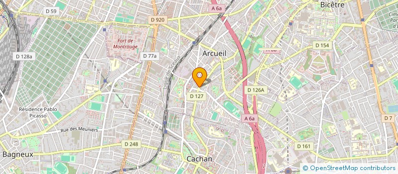 localisation de l'entreprise GVS AUTOMOBILE  ARCUEIL