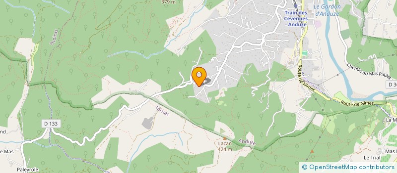 localisation de l'entreprise GVS CEVENNES SAS à ANDUZE